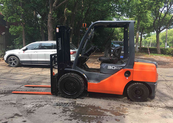 Toyota 3 Ton Second Hand Forklifts , Japanese Made Used Toyota 8FDN30 Forklift