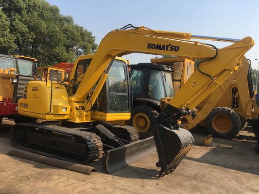 Second Hand Excavator Komatsu PC60-7/PC60 with 0.4M3 Bucket Capacity
