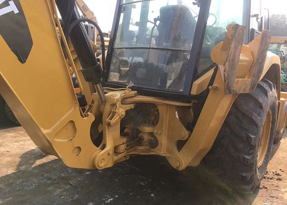 Yellow Used Cat 420f Backhoe Loader / Skid Steer Loader High Working Ability