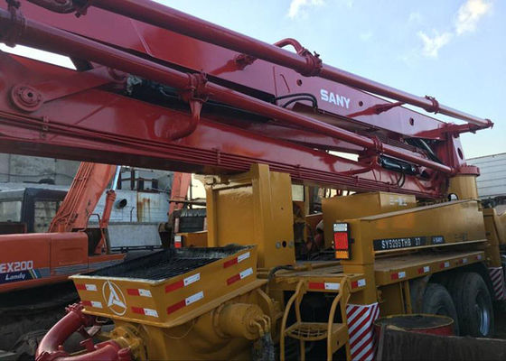 Hydraulic BENZ Used Concrete Pump Truck 37 Meters With Sany Truck Body