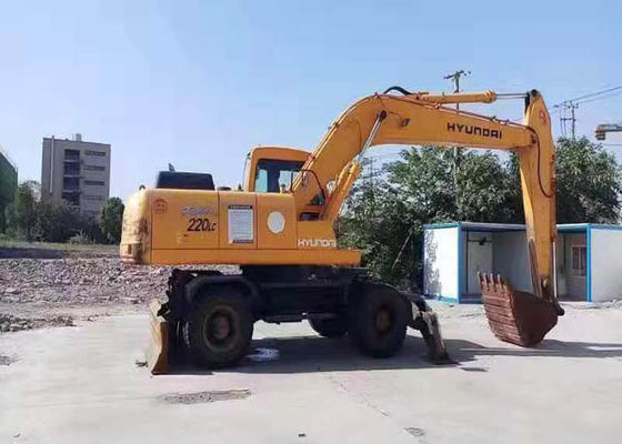 Hyundai 220 Used Wheel Excavator with Weight 21800kg Original Made In Korea