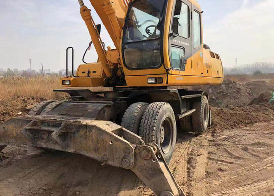 Weight 21800kg Used Wheel Excavator Hyundai 210 Construction Machine