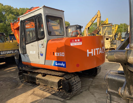 Bucket 0.3m3 EX60 6T 5.5km/H Second Hand Hitachi Excavator