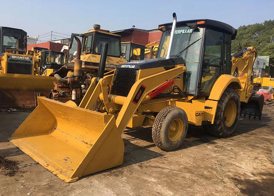 Yellow Used Cat 420f Backhoe Loader / Skid Steer Loader High Working Ability